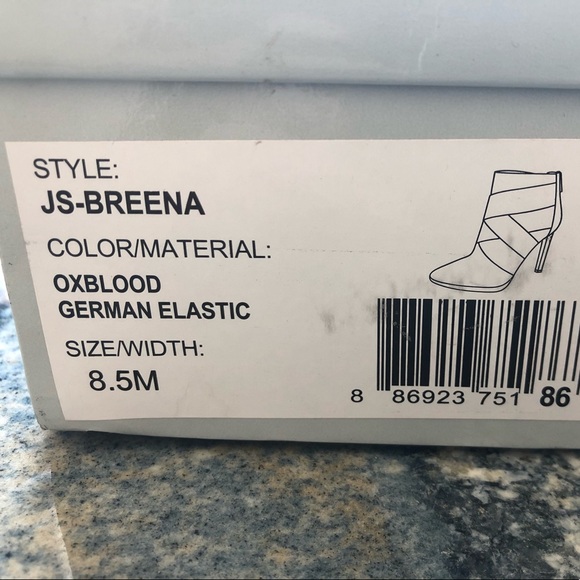 High Heel Bootie Maroon Bandage Design - Picture 8 of 8